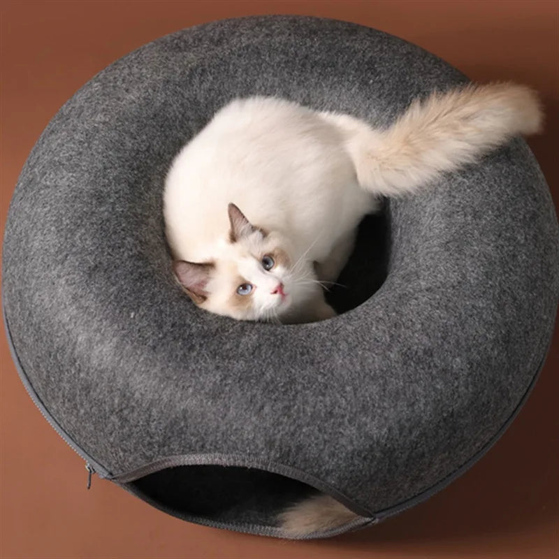 Túnel e Cama de Gato Interativo em Formato de Donut