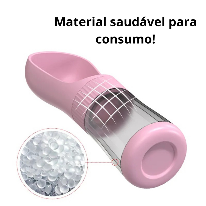 Garrafa de água Portátil 2 em 1: Alimentador e Garrafa